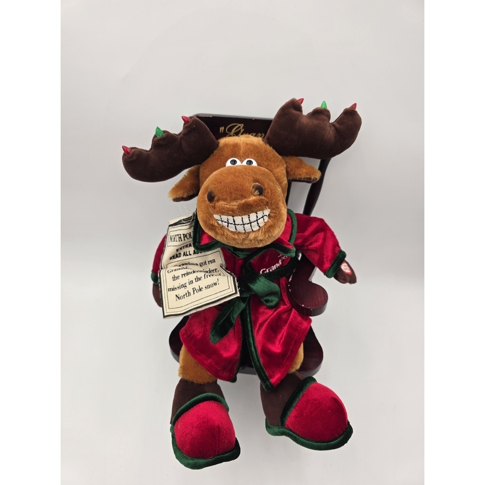 Grandma Got Run Over By a Reindeer Plush Lights Musical Motion Rocking Chair